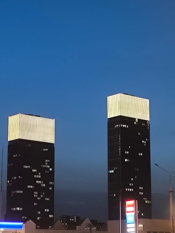 Evening scenes captured in Moscow: illuminated towers and shop interior