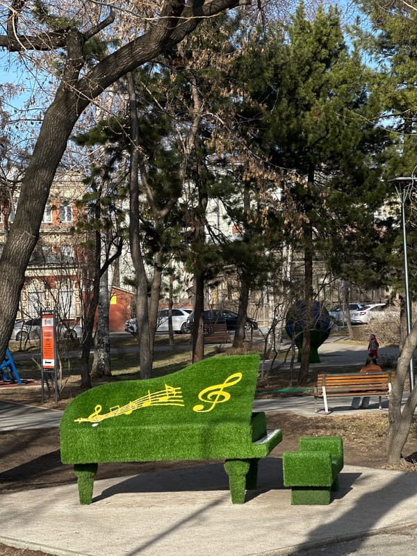 Morning scenes captured around Irkutsk featuring public art and daily life