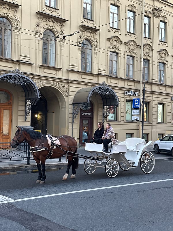 Evening stroll around Saint Isaac's Cathedral, Saint Petersburg