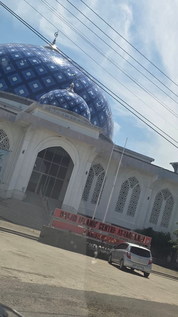 Morning observations capture mosque and tree in Aceh villages
