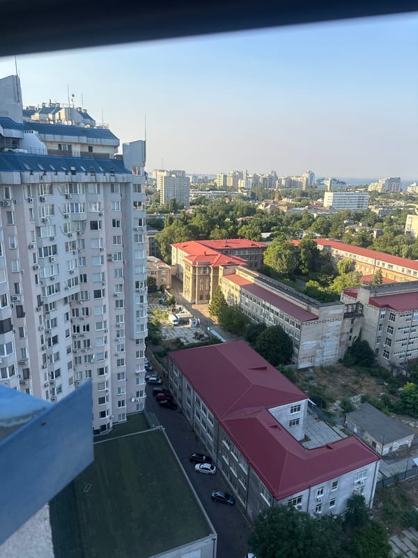 Rooftop and aerial views across Odesa on a sunny afternoon