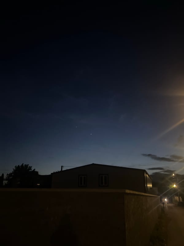 Evening sky transition observed in Podgorica, Montenegro