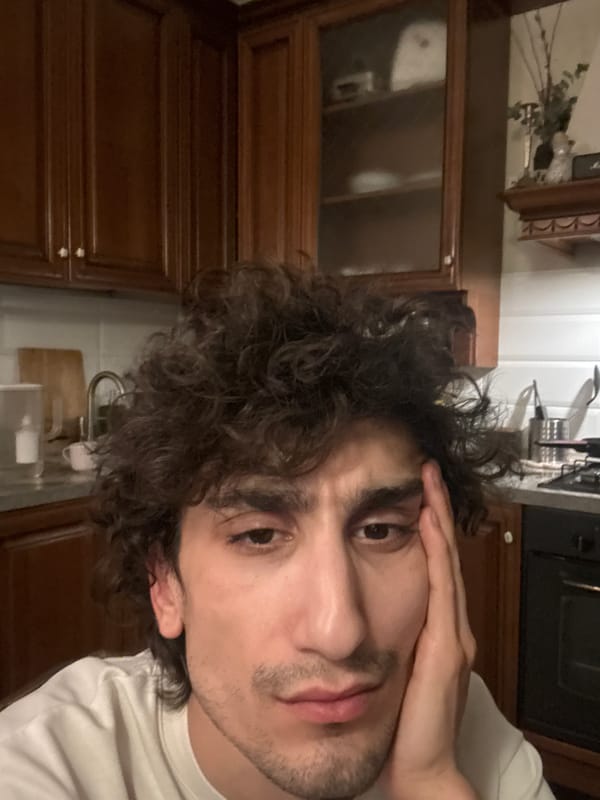 Man photographed in kitchen selfie in Moscow