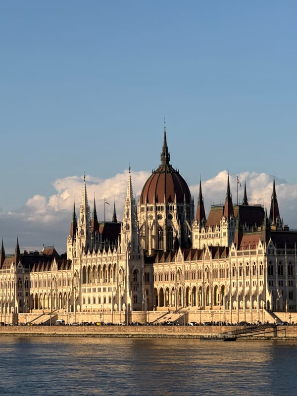 Spring afternoon scenes captured around Budapest Parliament district