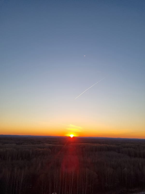 Sunset observed over rural Kemul, Russia landscape