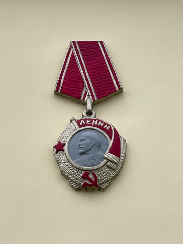 Soviet Order of Lenin medal observed in Brest, Belarus