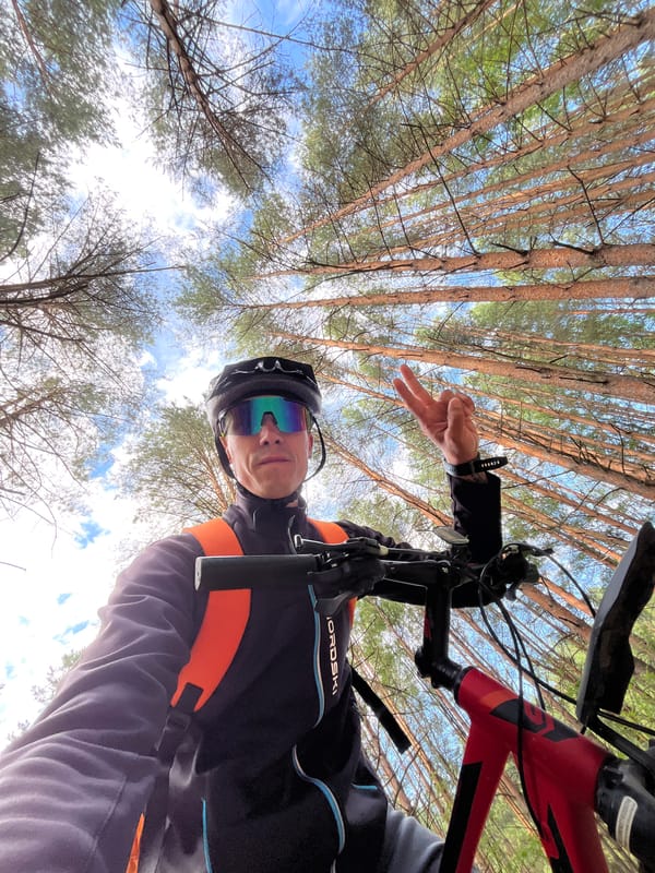 Forest bike ride with wildflower stops near Chaikovsky
