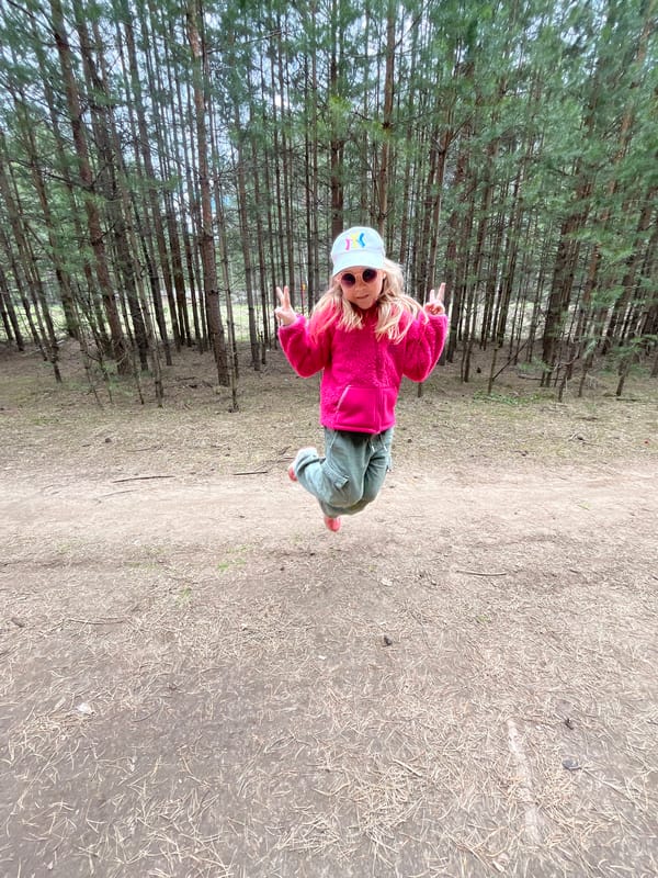 Family enjoys spring forest walk and barbecue in Chaikovsky