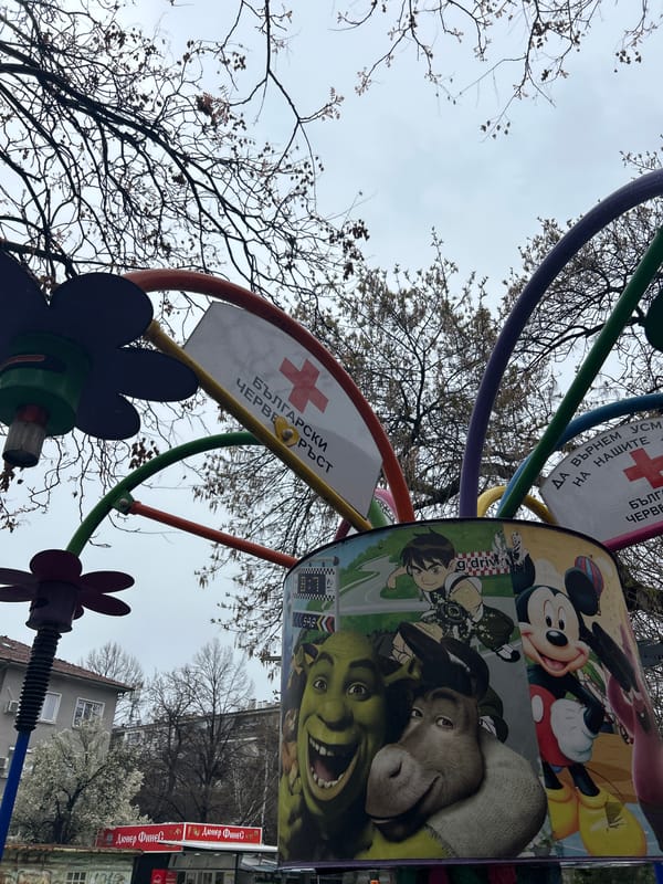 Urban scenes and playground documented in Plovdiv, Bulgaria