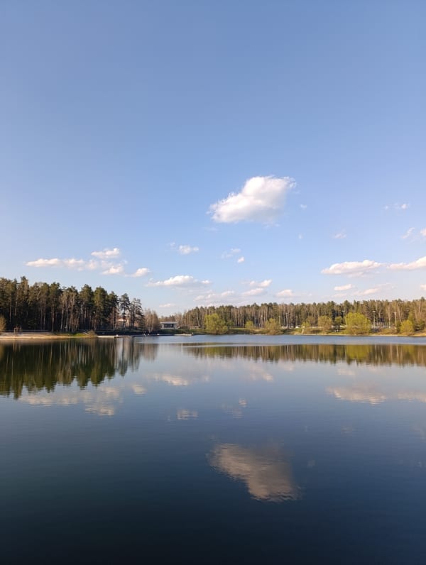 Family enjoys quiet afternoon at Russian lake