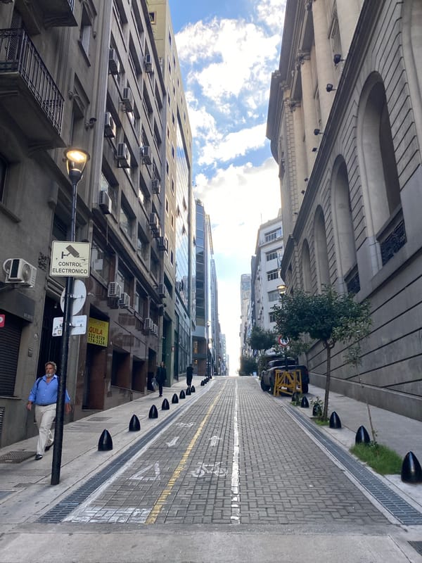 Street views documented in central Buenos Aires