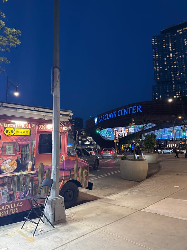 Spanish food truck operates late night outside Brooklyn's Barclays Center