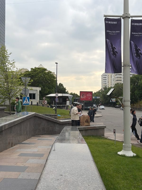 Urban street activity and selfie captured by witnesses