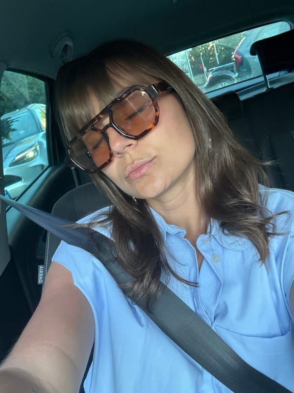 Woman in sunglasses spotted inside car in Cannes