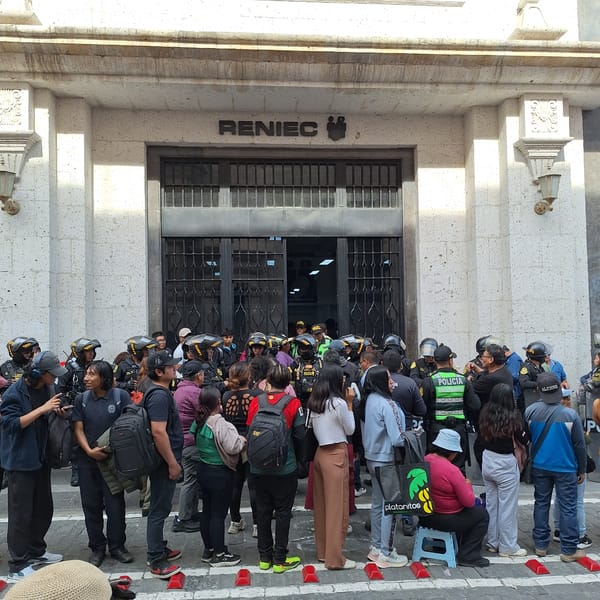 Political campaign event held in Arequipa before Peru elections
