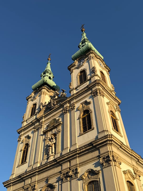 Church of St. Anne photographed in Budapest afternoon light