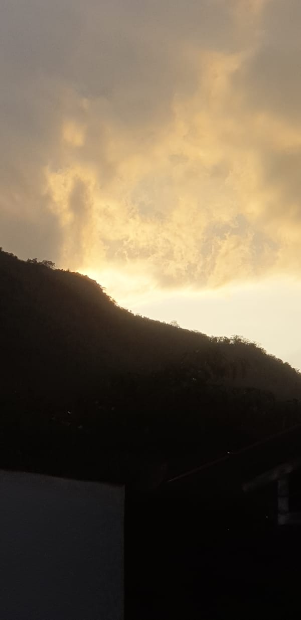 Mountain ridge photographed in Bac Nha Trang Ward, Vietnam