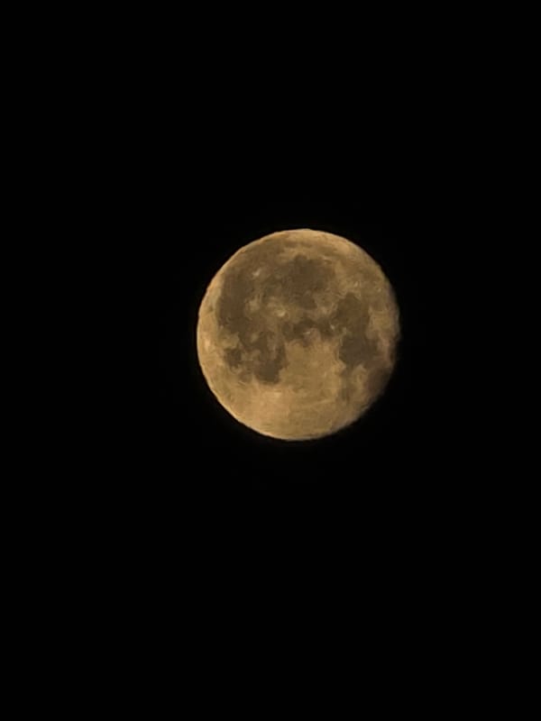 Full moon over Worms, from close-up to wide sky
