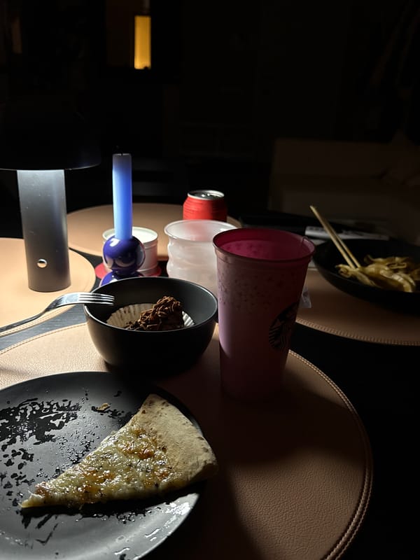 Evening snack setup photographed in Barcelona apartment