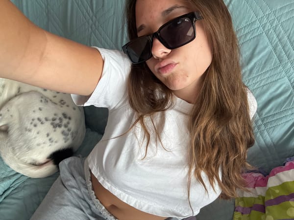 Lazy afternoon selfies with a spotted dog in Plovdiv