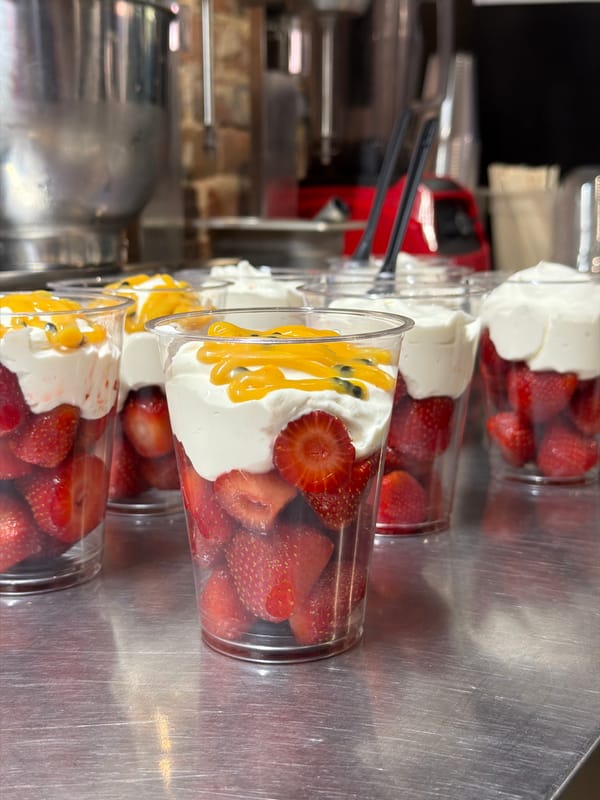 Strawberry desserts, fresh produce, and greenhouse growing in Saint Petersburg