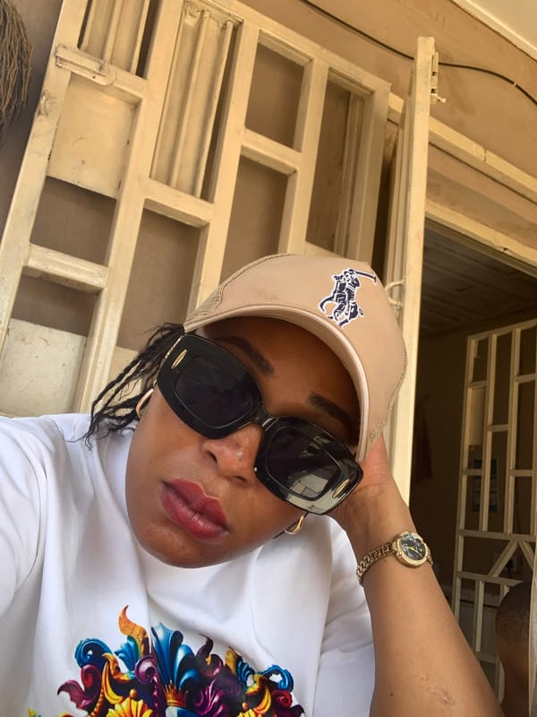 Woman spotted shopping at textile store in Nigerian village