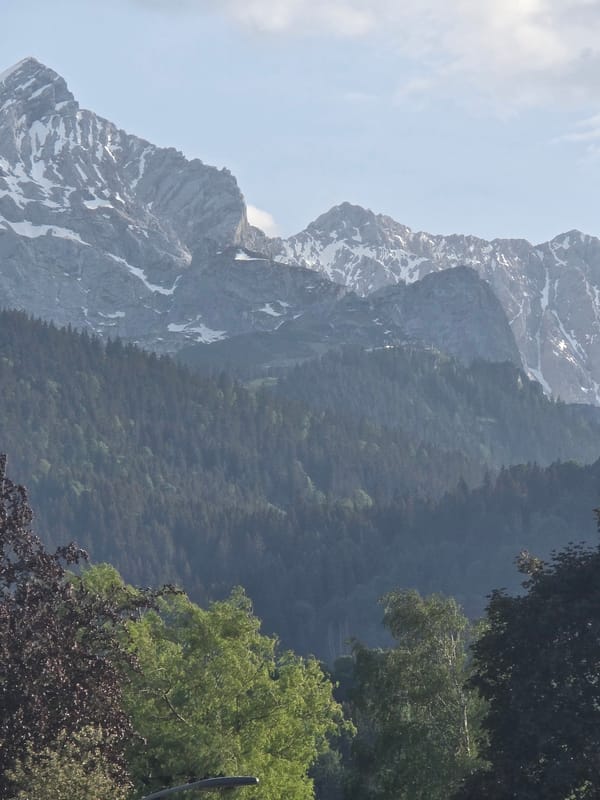 Alpine landscapes documented during afternoon walk in Garmisch-Partenkirchen