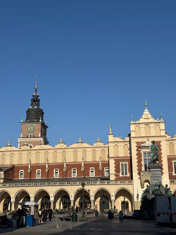 Morning scenes captured around Krakow's historic city center