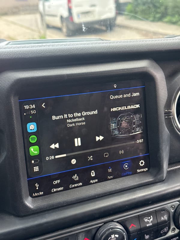 Driver plays Nickelback song on car stereo in Sofia