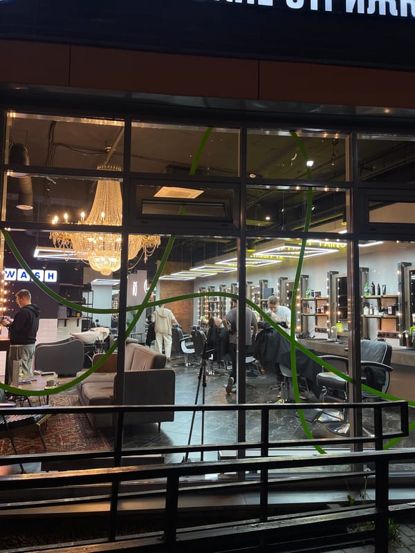 Evening scenes documented across Khimki neighborhoods and businesses