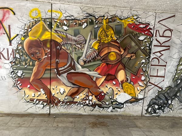 Urban art and historical displays documented across Plovdiv