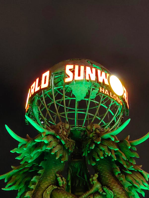 Nighttime tourist attractions documented in Bai Chay Ward, Vietnam