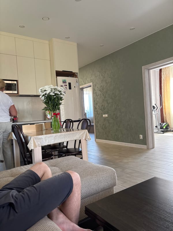 Family moments captured in Kochkino home during morning hours