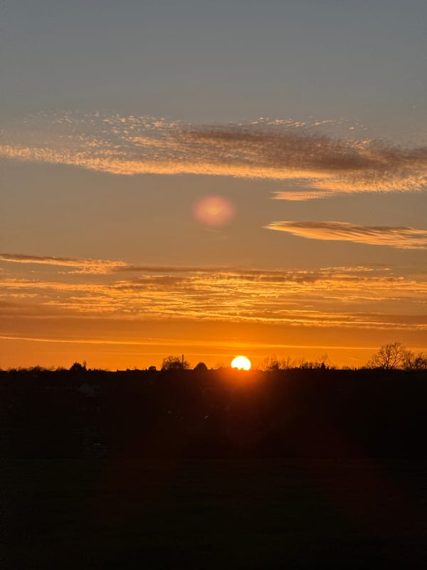 Photographer captures spring sunset scene in Coventry field