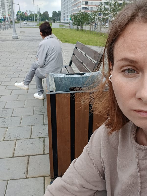 Rainy summer morning on the streets of Yekaterinburg