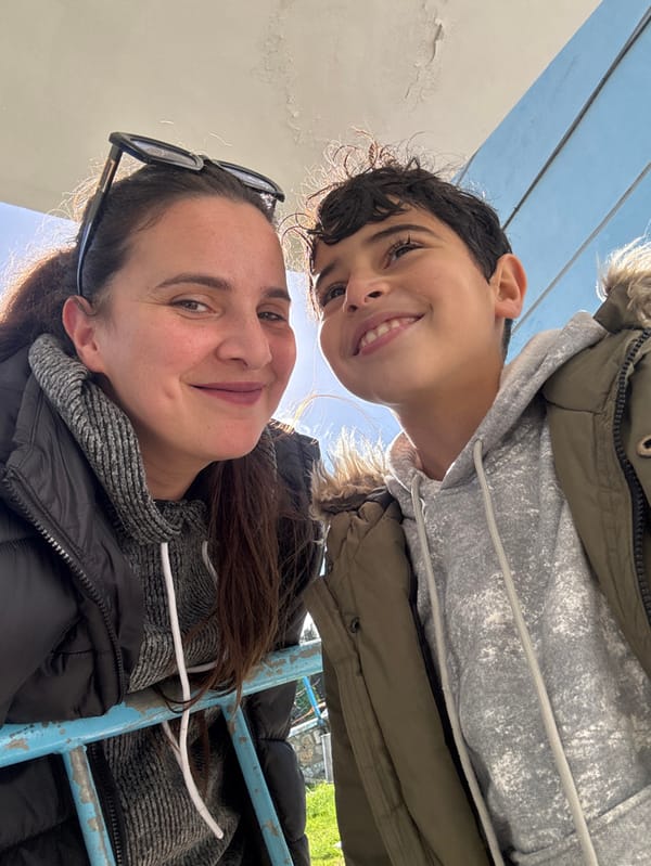 Mother and son enjoy afternoon outing in Meknes parks