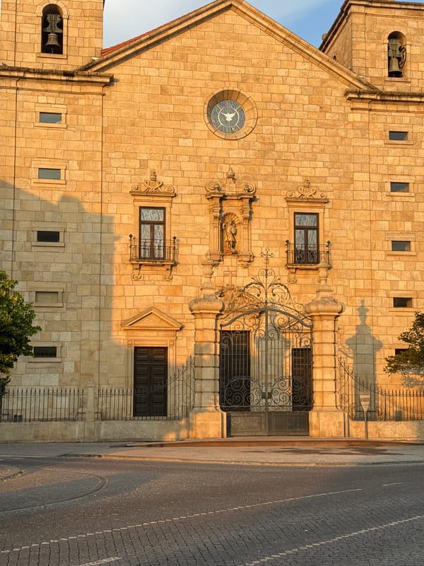 Castelo Branco old town and parks at dusk