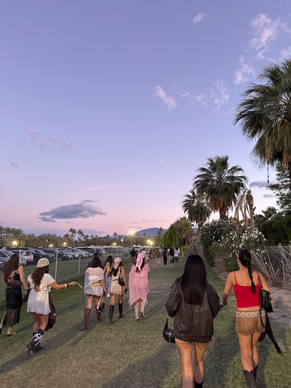 Festival attendees gather for outdoor music event in Indio