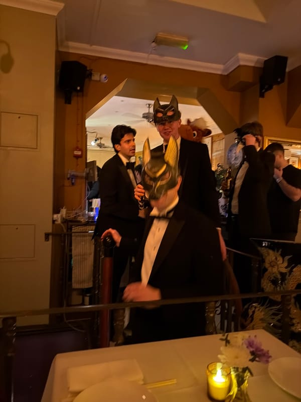 Wedding reception underway in London banquet hall