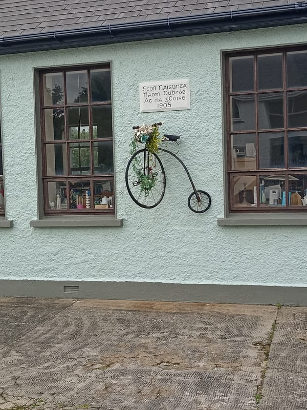 Annagry village streets and gardens on a grey July afternoon