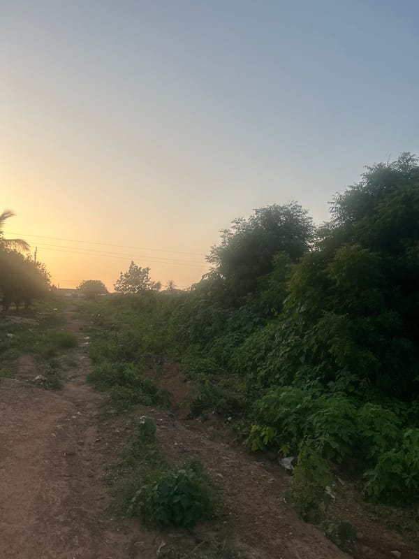 Dirt roads and small commerce on the edge of Ogbomosho