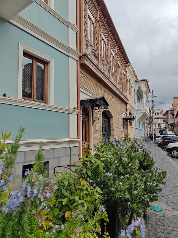 Tourist documents 8-minute walking tour of historic Tbilisi streets
