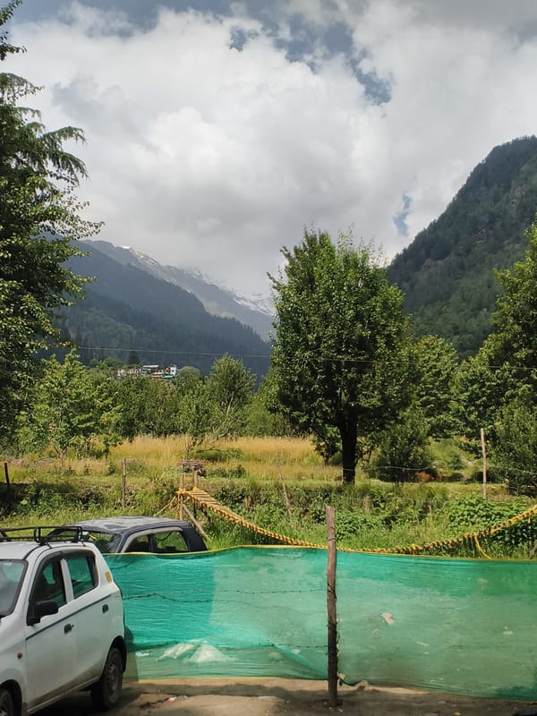 Mountain walk through Manali's villages and terraced landscapes