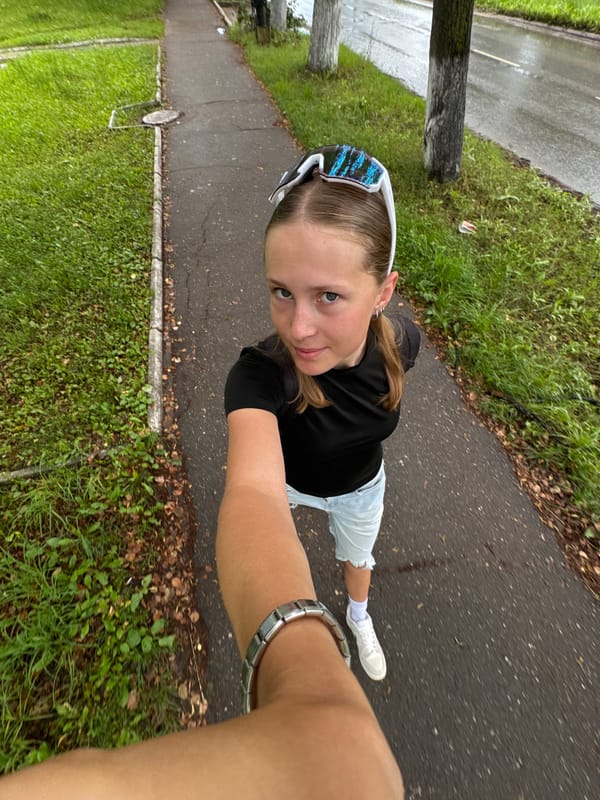 Quick selfie stop during an outdoor outing in Chaikovsky