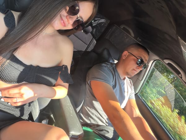 Casual car ride moment in Burgas, Bulgaria
