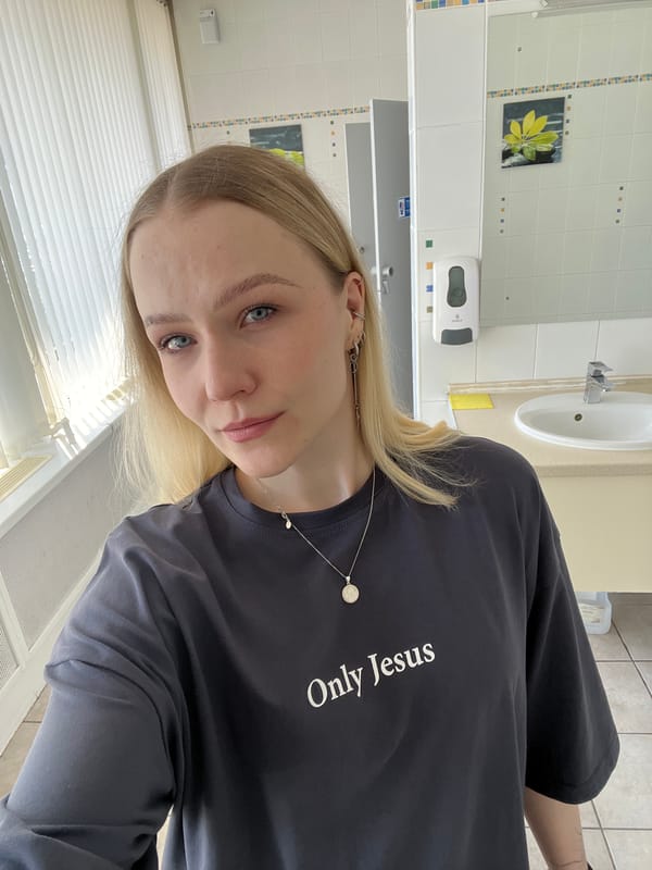 Woman takes selfie in Khimki public restroom