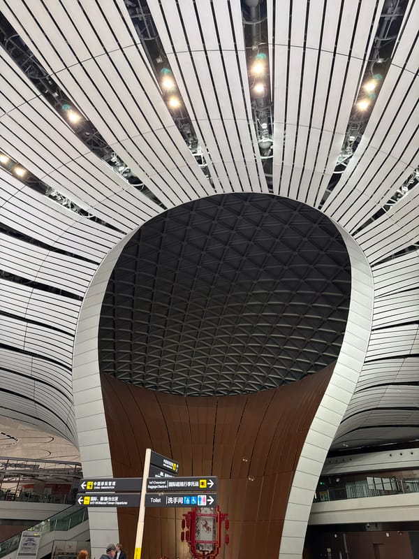 Beijing Daxing Airport interior architecture documented by witnesses