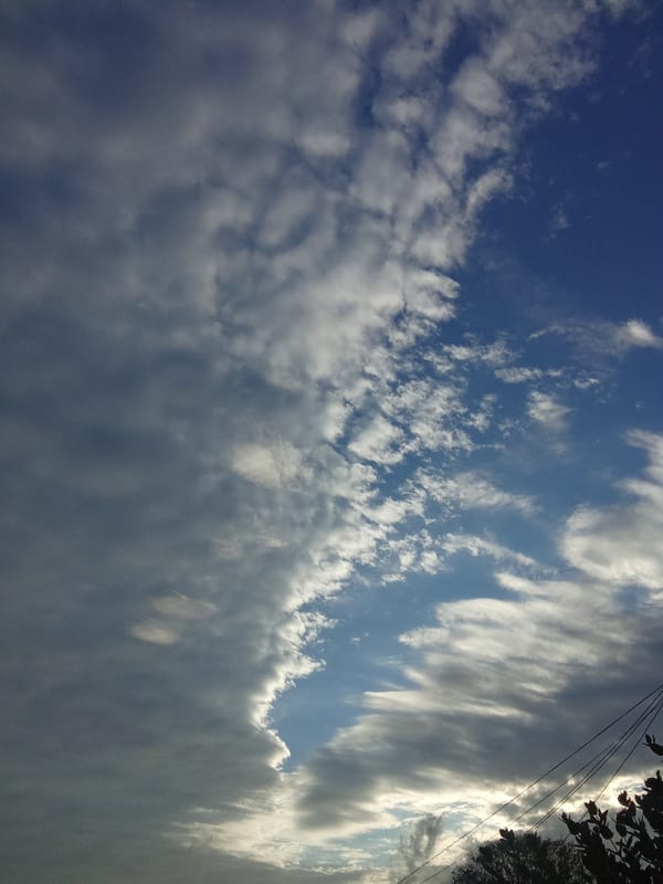 Dramatic evening cloudscape documented over Juan Griego, Venezuela