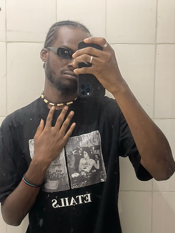 Man takes mirror selfies in Jos, Nigeria