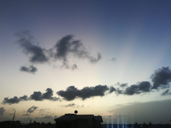 Sunset observed across Lagos skyline on April 14